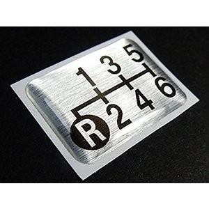 シフトパターン プレート　6速マニュアル車用　シルバークリアドーム仕様　今や貴重なマニュアル車のアピ...