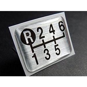 シフトパターン プレート　6速マニュアル車用　クリアドーム仕様　今や貴重なマニュアル車のアピールに！...