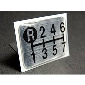 シフトパターン プレート　7速マニュアル車用　シルバークリアドーム仕様　今や貴重なマニュアル車のアピ...