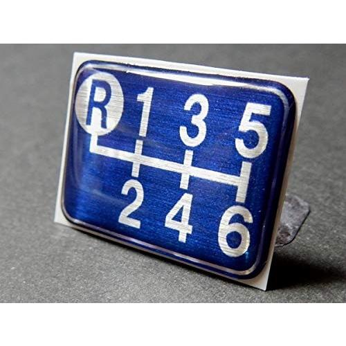 シフトパターン プレート　6速マニュアル車用　ブルークリアドーム仕様　今や貴重なマニュアル車のアピー...