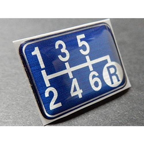 シフトパターン プレート　6速マニュアル車用　ブルークリアドーム仕様　今や貴重なマニュアル車のアピー...