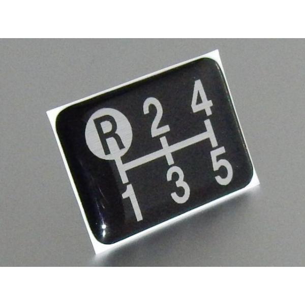 シフトパターン プレート　5速マニュアル車用　blackクリアドーム仕様　今や貴重なマニュアル車のア...