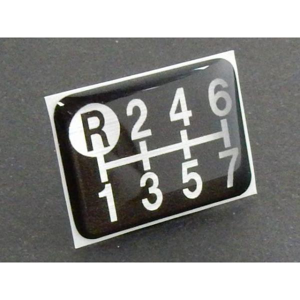 シフトパターン プレート　7速マニュアル車用　blackクリアドーム仕様　大型車のちょっとした差別化...