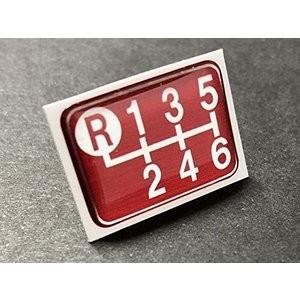 シフトパターン プレート　6速マニュアル車用　レッドクリアドーム仕様　今や貴重なマニュアル車のアピー...