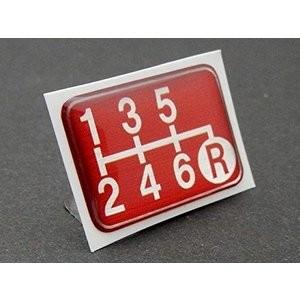 シフトパターン プレート　6速マニュアル車用　レッドクリアドーム仕様　今や貴重なマニュアル車のアピー...