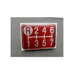 シフトパターン プレート　7速マニュアル車用　レッドクリアドーム仕様　大型車のちょっとした差別化！　...