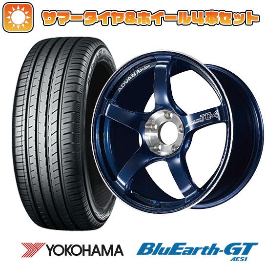 215/45R18 夏タイヤ ホイール４本セット (5/114車用) YOKOHAMA ブルーアース...