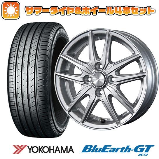 195/55R15 夏タイヤ ホイール４本セット (4/100車用) YOKOHAMA ブルーアース...