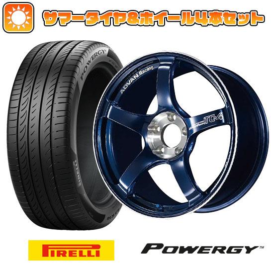 195/55R15 夏タイヤ ホイール４本セット (4/100車用) PIRELLI パワジー ヨコ...