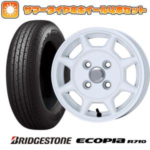 145/80R12 夏タイヤ ホイール4本セット 軽トラ 軽バン ブリヂストン エコピア R710 80/78N(限定) エンケイ SAMシリーズ タフ 12インチ｜ark-tire