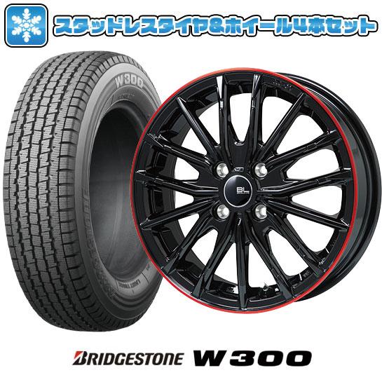 145/80R12 スタッドレスタイヤ ホイール4本セット BRIDGESTONE W300 80/...