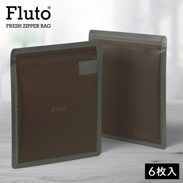 Fluto 食品保存袋 ダブルジッパー付き (食パン  4/6斤用) パン袋 食パン袋 海苔袋 ジッ...