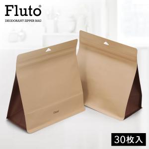 Fluto 強力防臭袋 穴付きチャック サニタリーボックス 使い捨て 消臭袋 ゴミ袋 エチケット袋 生理用品 生ゴミ オムツ ペット 犬 猫 Lサイズ ナチュラル 30枚入｜arkeru