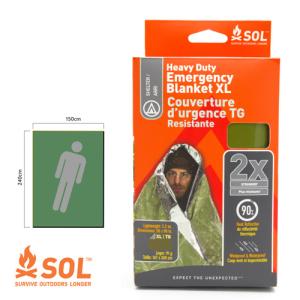 エスオーエル(SOL)　ヘビーデューティ エマージェンシーブランケット Heavy Duty Emergency Blanket 登山・アウトドア・非常 防災グッズ｜arkham