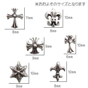 【バラ売り】クロスモチーフパーツ 全24種類1...の詳細画像2