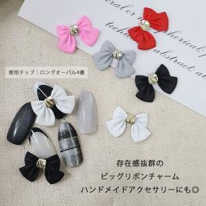 【バラ売り】ビッグ リボン チャーム 1個 【...の詳細画像1