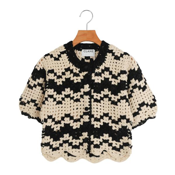 CLANE / クラネ ： [レディース]MALL BORDER HAND CROCHET KNIT...