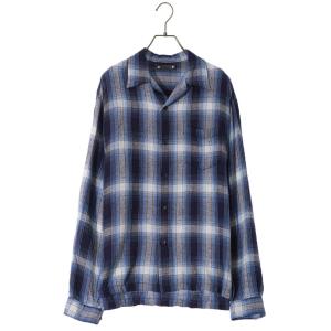 MINEDENIM / マインデニム ： RS.Nep Check Open Collar L/S SH Collar L/S SH ： 2303-5001｜arknets