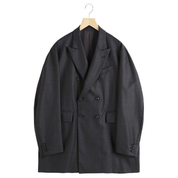 【25%OFF】URU / ウル ： WOOL GLEN CHECK - DOUBLE BREAST...