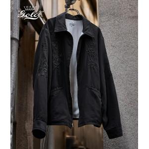 GOLD / ゴールド ： 別注 SOUVENIR JACKET AGED MODEL JAPAN MAP 25B
