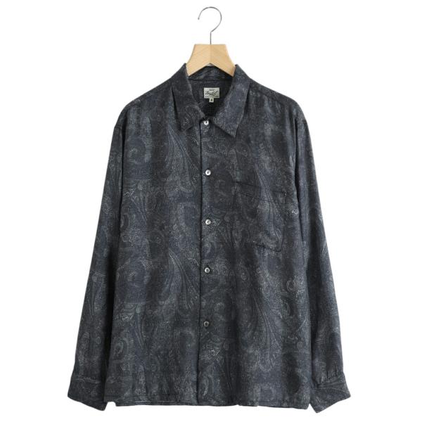 GOLD / ゴールド ： PAISLEY PATTERN SILK TWILL OPEN SHIR...