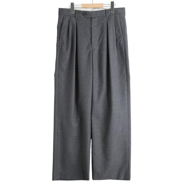 URU /ウル ： WOOL MAD CLOTH - 2 TUCK PANTS ： 25FWMC02