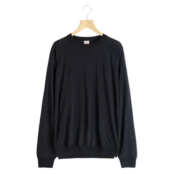 GOLD / ゴールド ： SUMMER WOOL RAGLAN L/S CREW NECK SHI...
