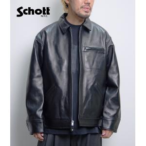 Schott / ショット ： LEATHER TRACKER JACKET ： 3121034