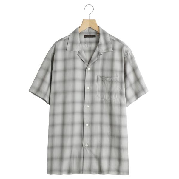 FULL COUNT / フルカウント ： Ombre Check Open Collar S/S ...
