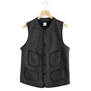 ANATOMICA / ビーチクロス ウールベスト/44/ウール/NVY/無地/530-522-08 ANATOMICA◇ビーチクロス ウールベスト/44/ウール/NVY/無地/530-522-08