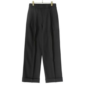 MARKAWARE / マーカウェア ： ORGANIC WOOL TROPICAL DOUBLE PLEATED CLASSIC WIDE TROUSERS ： A24A-08PT01C｜arknets