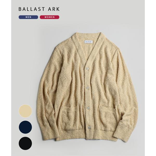 【30%OFF】BALLAST ARK / バラストアーク ： PILE LAME KNIT CAR...