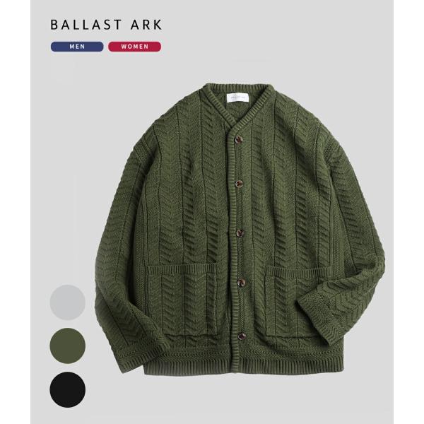BALLAST ARK / バラストアーク ： V-Neck Knit Cardigan / 全3色...
