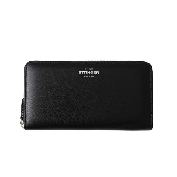 ETTINGER / エッティンガー ： Large Zip-Around Purse w. Met...