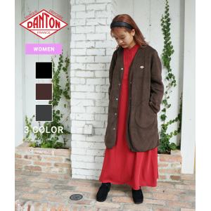DANTON / ダントン ： 【レディース】NO COLLAR FLEECE LONG CARDIGAN / 全2色 ： JD-8992
