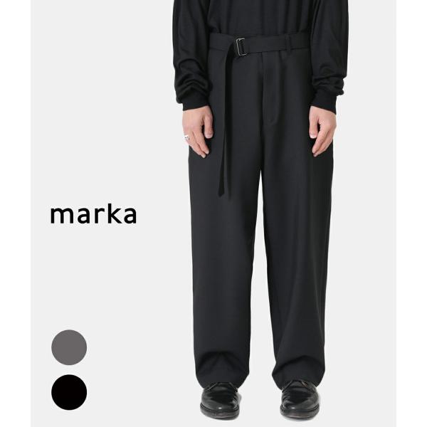 marka / マーカ ： BELTED PANTS - organic wool × mohair...