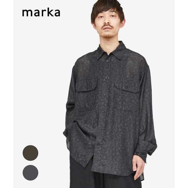 marka / マーカ ： SILK POCKET SHIRT - habutae silk - ：...