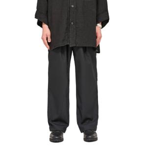 marka / マーカ ： SIDE PIPING 1TUCK EASY PANTS - RECYCLE POLYESTER WOOL MESH - ： M23B-09PT01C｜arknets