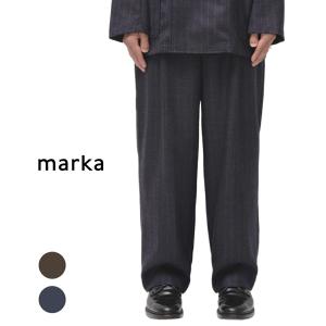 marka / マーカ ： OFFICER PANTS 2TUCK WIDE - 2/48 wool...