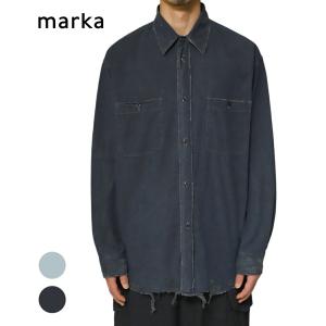 marka / マーカ ： DAMAGE SHIRT - organic cotton chambray - / 全2色 ： M24B-03SH01C｜arknets