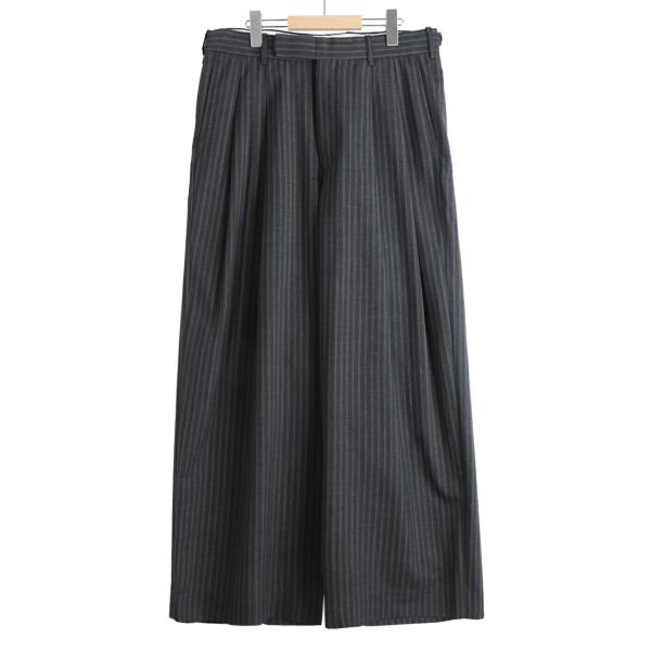 marka /マーカ ： TWO TUCK BAGGY TROUSERS -2/72 WOOL TR...