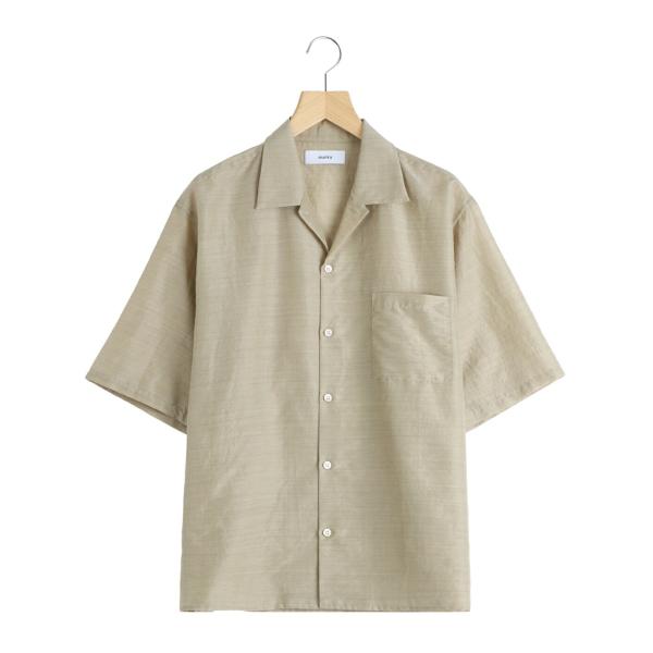 marka / マーカ ： OPEN COLLAR S/S SHIRT -WOOL SILK FEA...