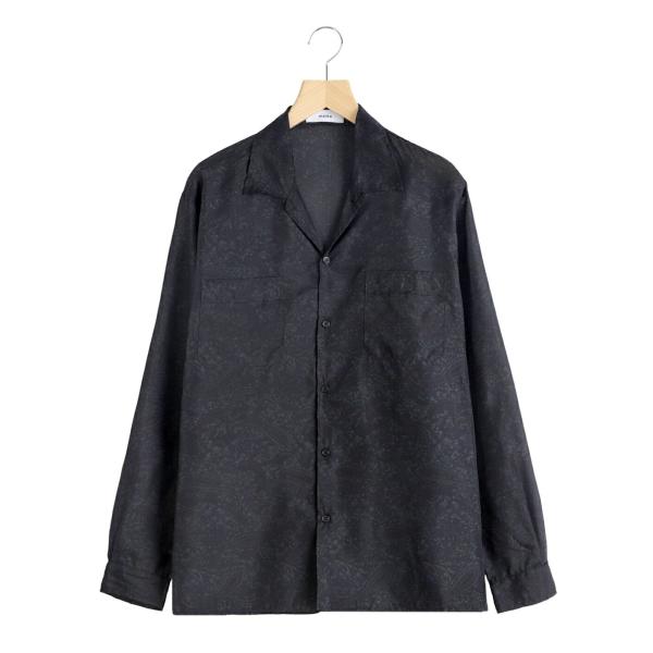marka / マーカ ： SILK OPEN COLLAR L/S SHIRT -HABUTAE ...