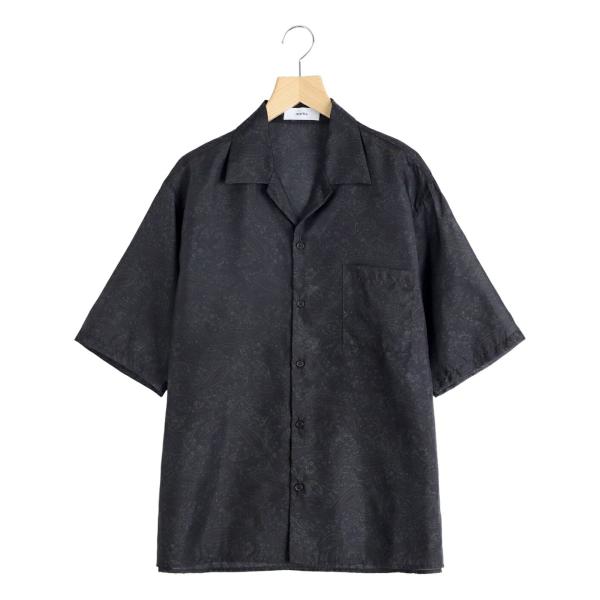 marka / マーカ ： SILK OPEN COLLAR S/S SHIRT -HABUTAE ...