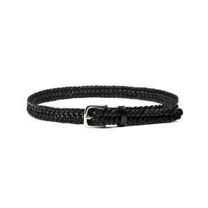 M.a+ ブラックレザーベルト 単クロス m.a＋ エムエークロスレザーベルトleather belt