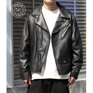 Porter Classic / ポータークラシック ： PC RIDERS JACKET W/LOVE&PEACE SILVER ： PC-017-1962｜arknets