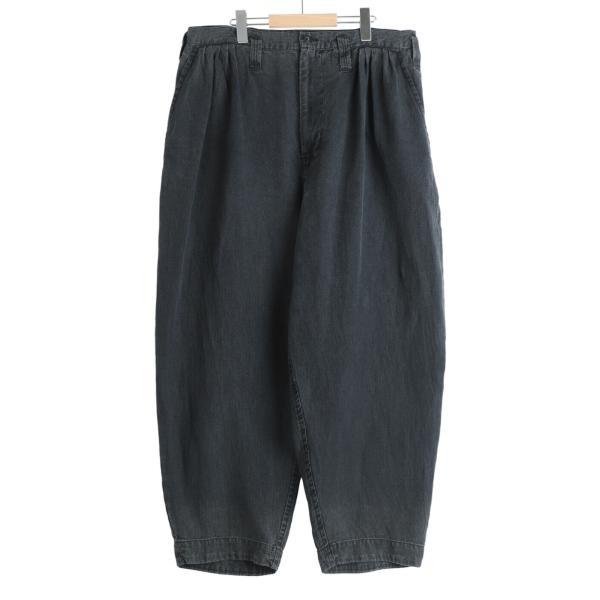 PORTER CLASSIC / ポータークラシック ： BLACK LINEN BEBOP PAN...