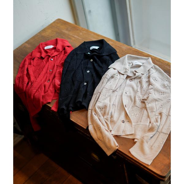 PORT BY ARK / ポートバイアーク ： Crochet Knit Shirt / 全3色 ...