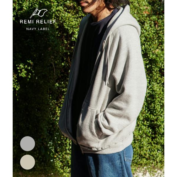 REMI RELIEF NAVY LABEL / レミレリーフ ネイビーレーベル ： 起毛裏毛ZIP...