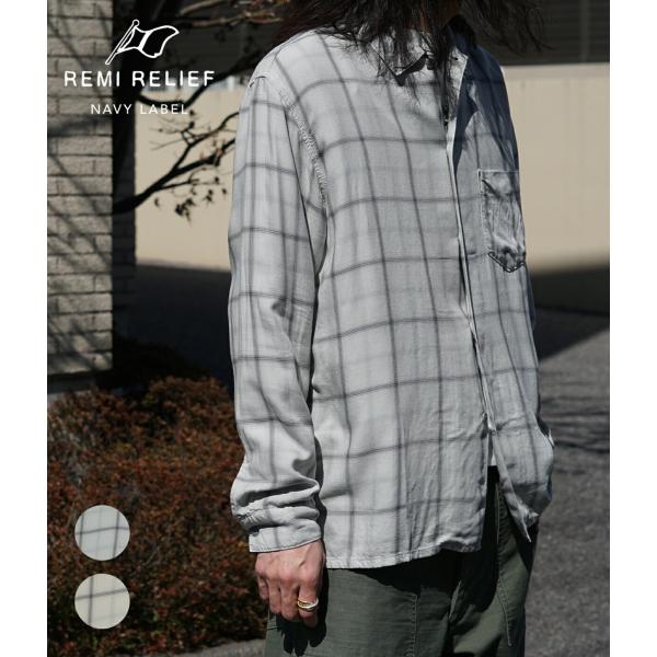 REMI RELIEF NAVY LABEL  レミレリーフ ネイビーレーベル ： オープンカラーS...